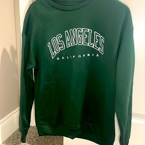 HUNTER GREEN CREWNECK LA DESIGN
